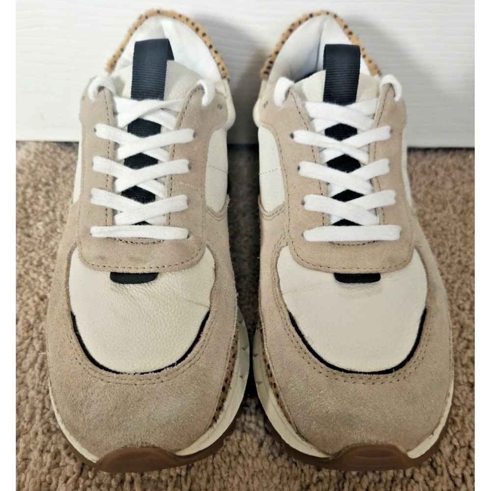 Madewell Kickoff Trainer Sneakers Leather and Spot Dot Calf Hair Women 6.5M - Picture 5 of 11